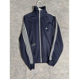 VTG Hang Ten Men's Full Zip Track Jacket Navy Blue/White • XL‎
